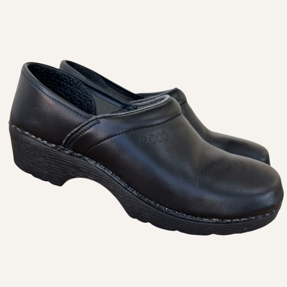 Ecco Women's Comfort Clog Slip on Mule Shoes Size 38 Made‎ in Denmark